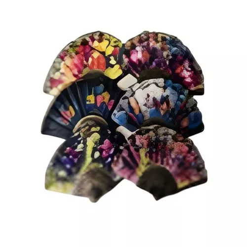 Віяло "Квіти" 23см Stenson R38330