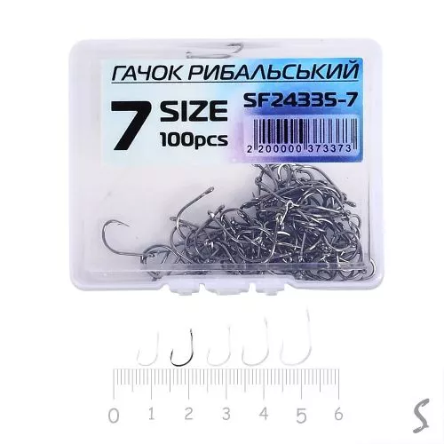 Гачок рибальський №7 100шт/уп Stenson SF24335-7