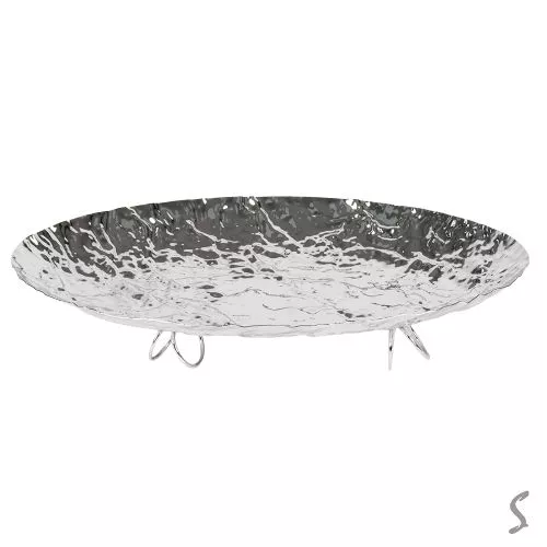 Блюдо декоративне на ніжках 26*16см Stenson R40583