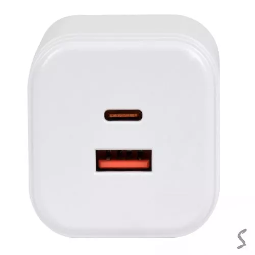 Мережевий зарядний пристрій SOLMA PD&QC3.0 USB A+C з кабелем Type-C to Lightning 1.0м Stenson WL-1439 фото 3