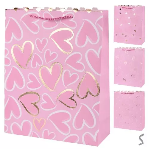 Пакет подарунковий паперовий M "Whith Love" 26*32*10см Stenson R34705-M