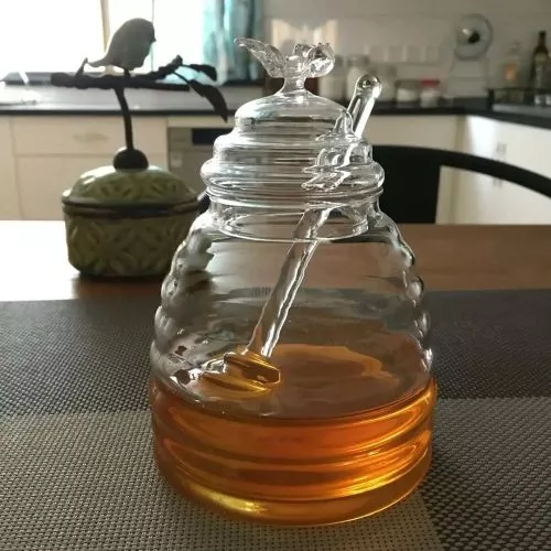 Банка для меду з ложкою "Bee" 400мл Stenson R93587 фото 2