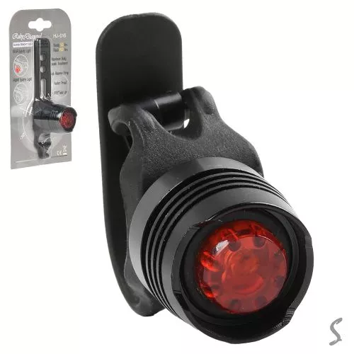 Ліхтарик Stenson VL37090 (для велосипеда, задній, з кріпленням, 2,5*3*11 см, живлення: 2 бат CR2032 входять в комплект)